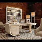 Trueliving Royal Grey Office Table Living Room H 14 x W 33 x D 33